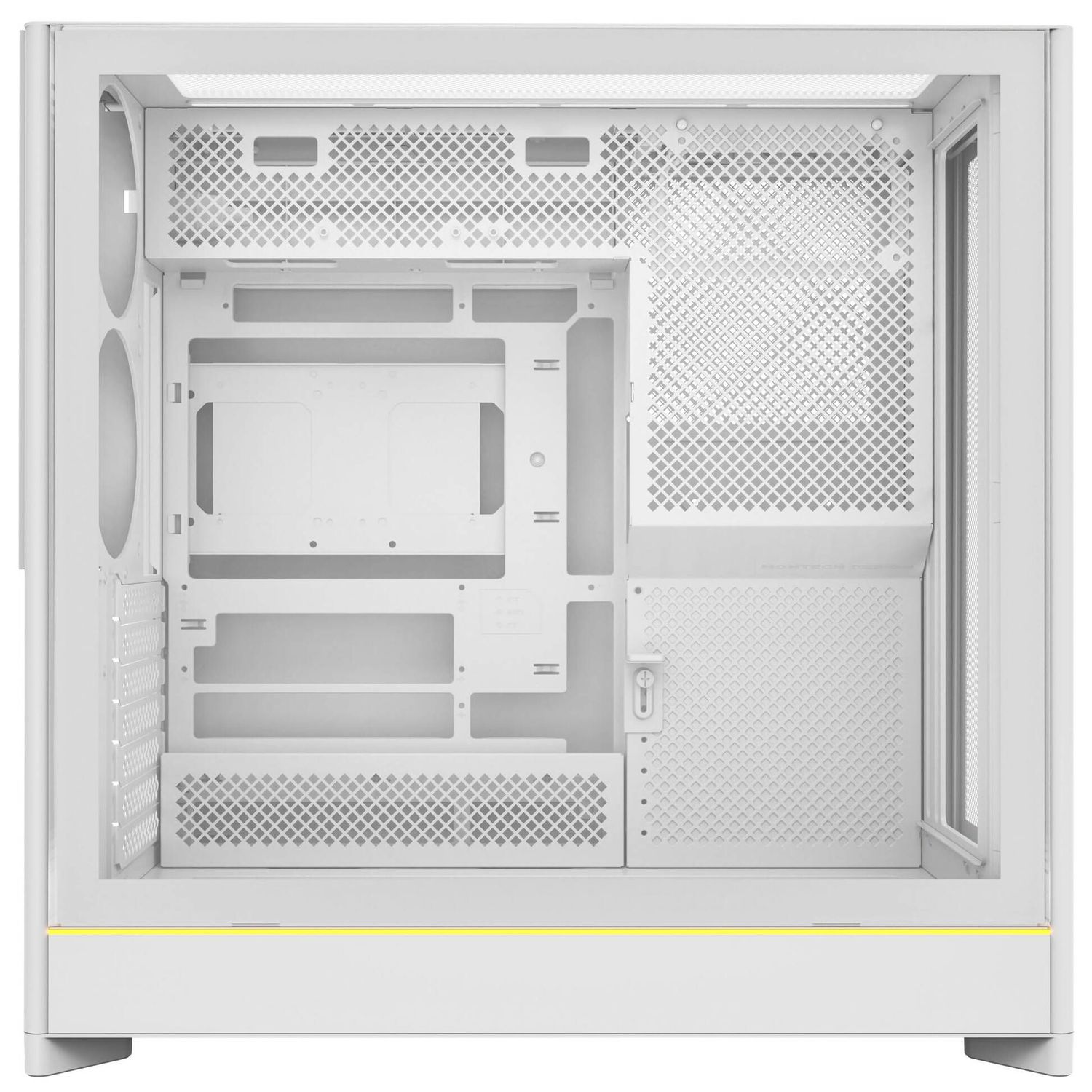 Montech HS01 PC case, midi tower, ATX, aRGB, tempered glass - white