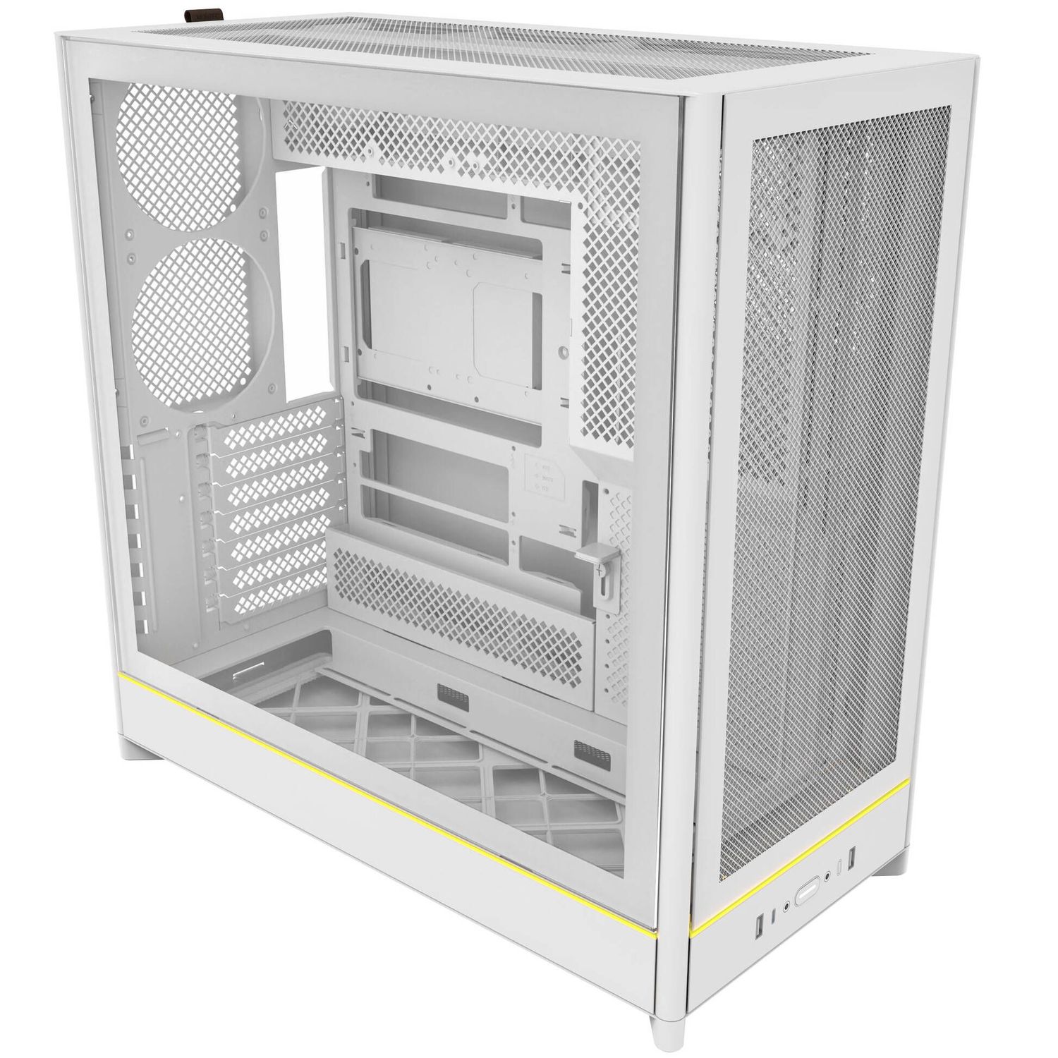 Montech HS01 PC case, midi tower, ATX, aRGB, tempered glass - white