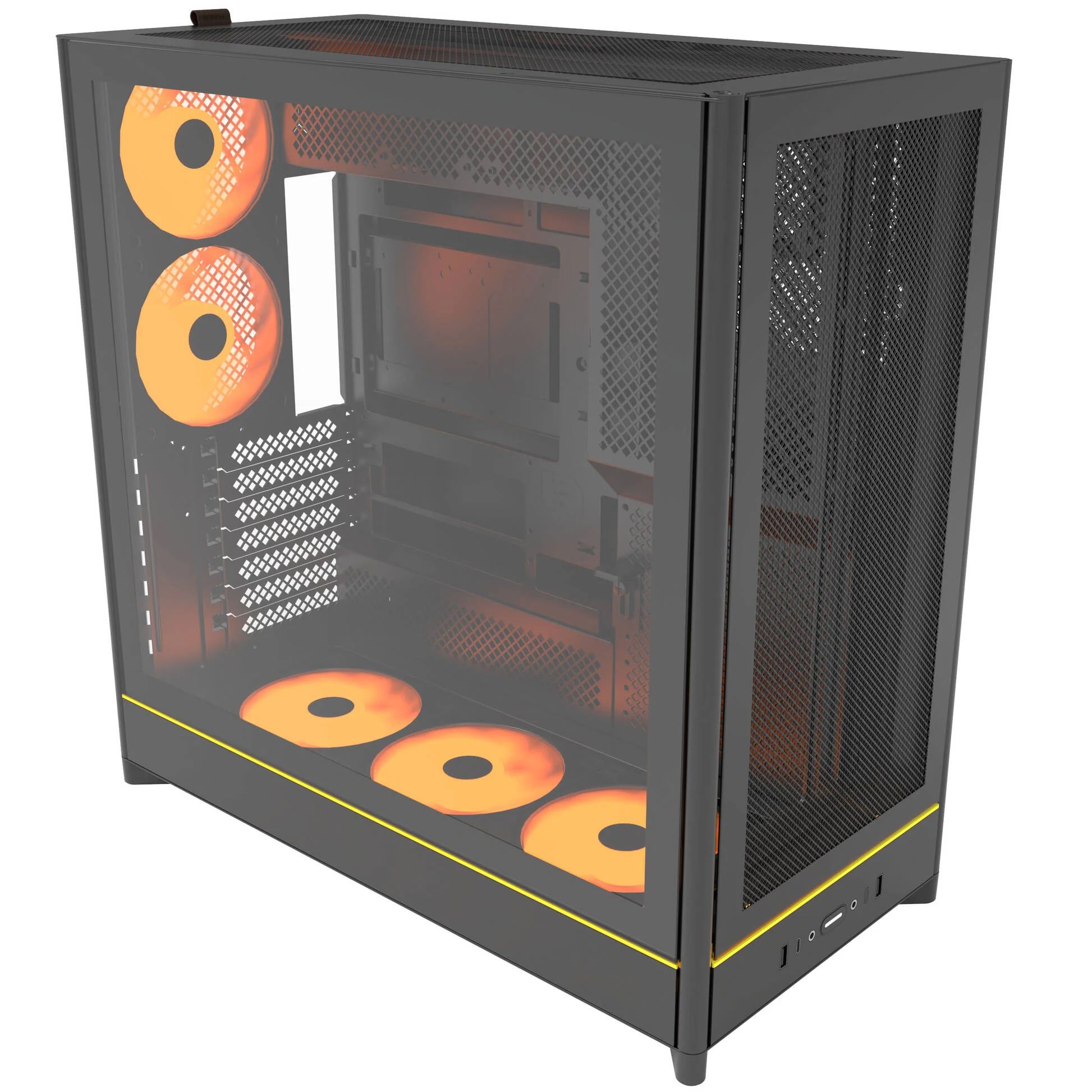 Montech HS01 PRO PC case, midi tower, ATX, aRGB, tempered glass - black