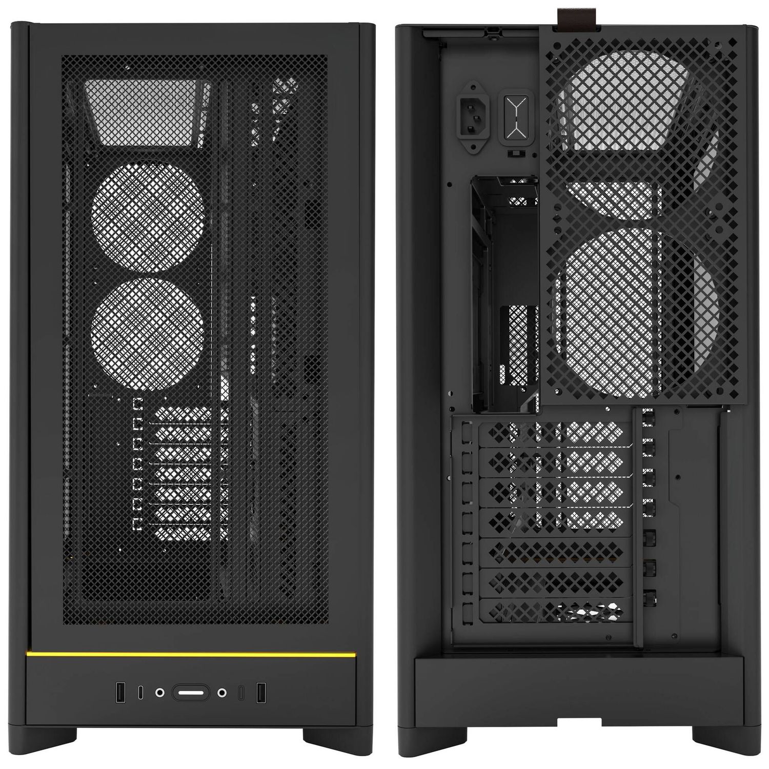 Montech HS01 PRO PC case, midi tower, ATX, aRGB, tempered glass - black