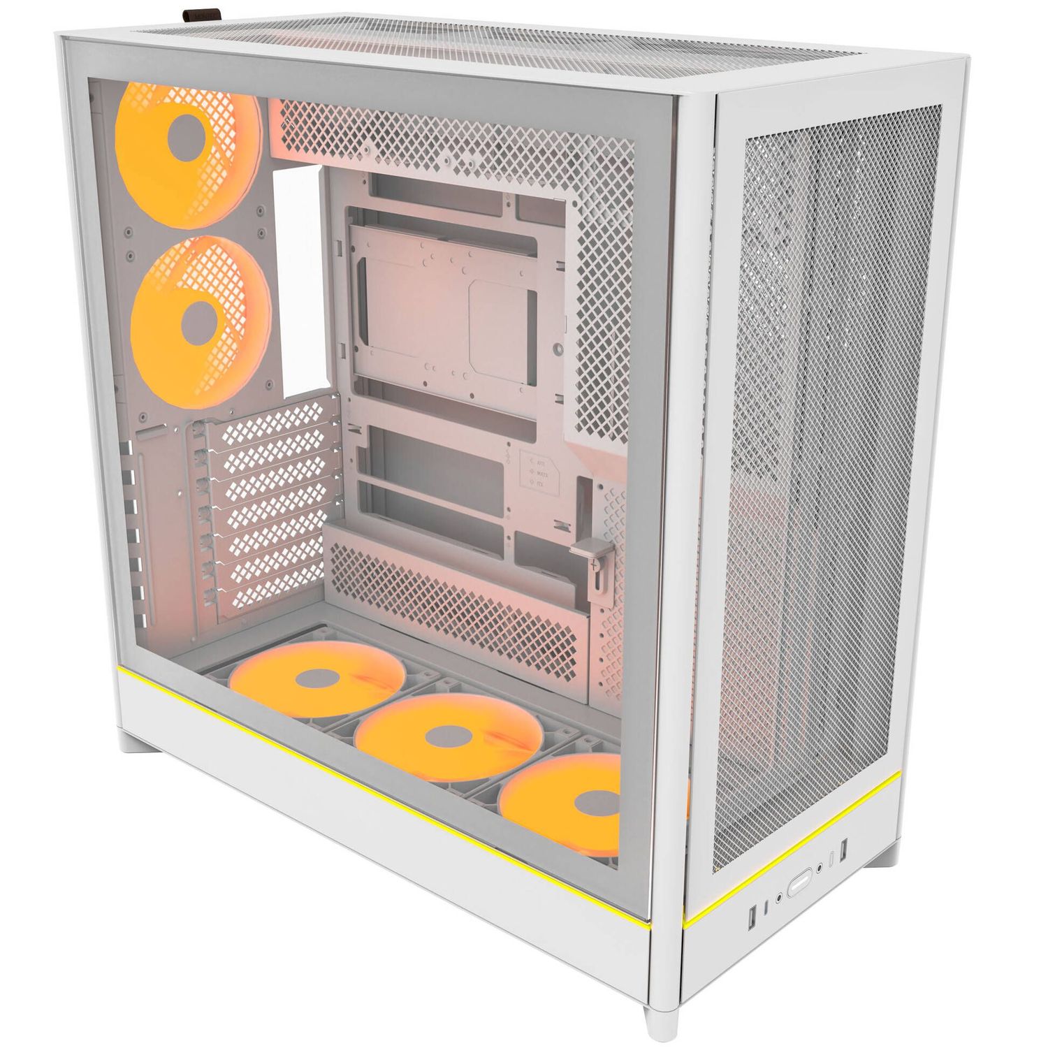 Montech HS01 PRO PC case, midi tower, ATX, aRGB, tempered glass - white