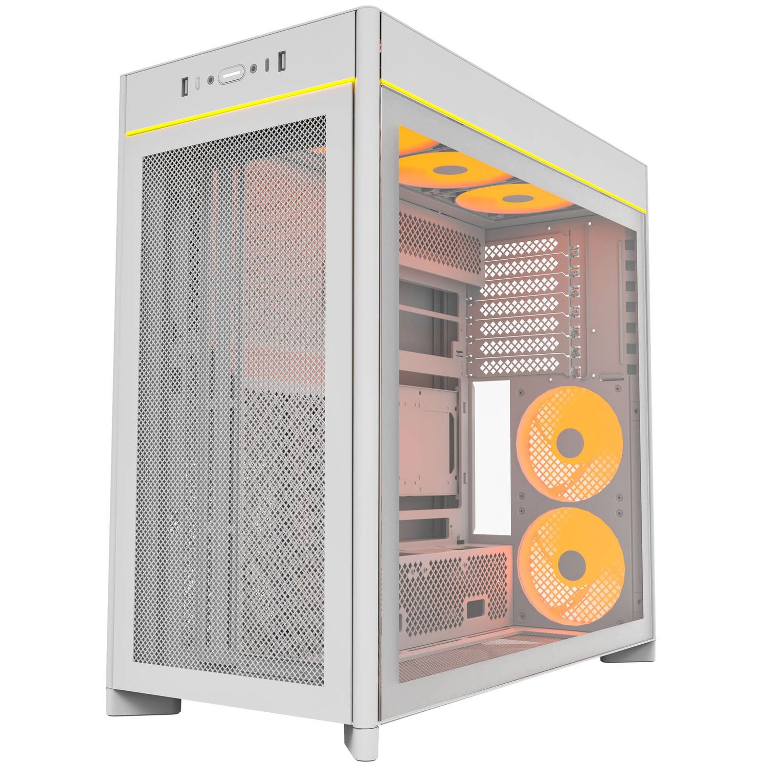 Montech HS01 PRO PC case, midi tower, ATX, aRGB, tempered glass - white
