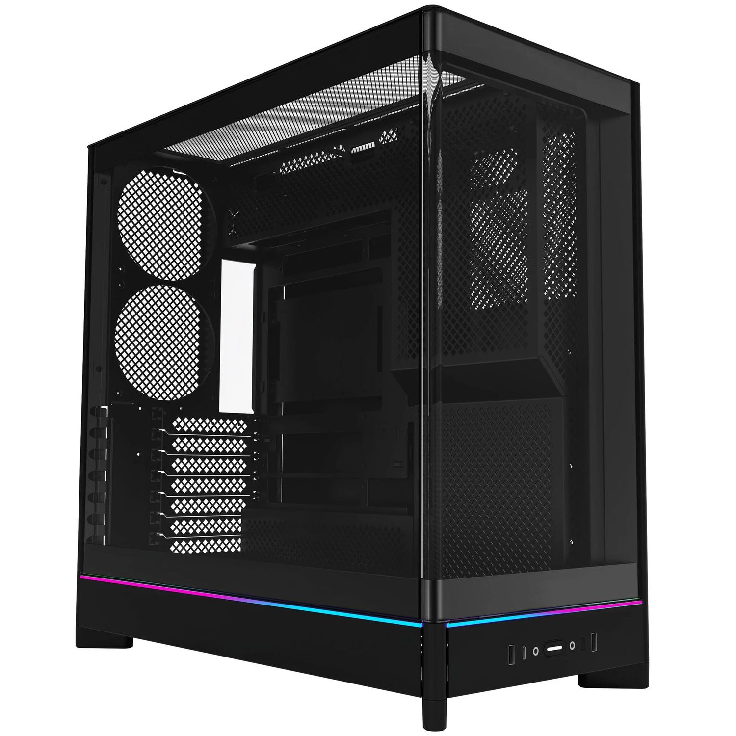 Montech HS02 PC Case, Midi Tower, ATX, Tempered Glass, ARGB - Black