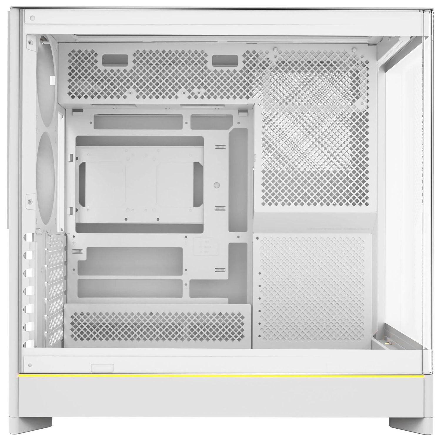 Montech HS02 PC Case, Midi Tower, ATX, Tempered Glass, ARGB - White