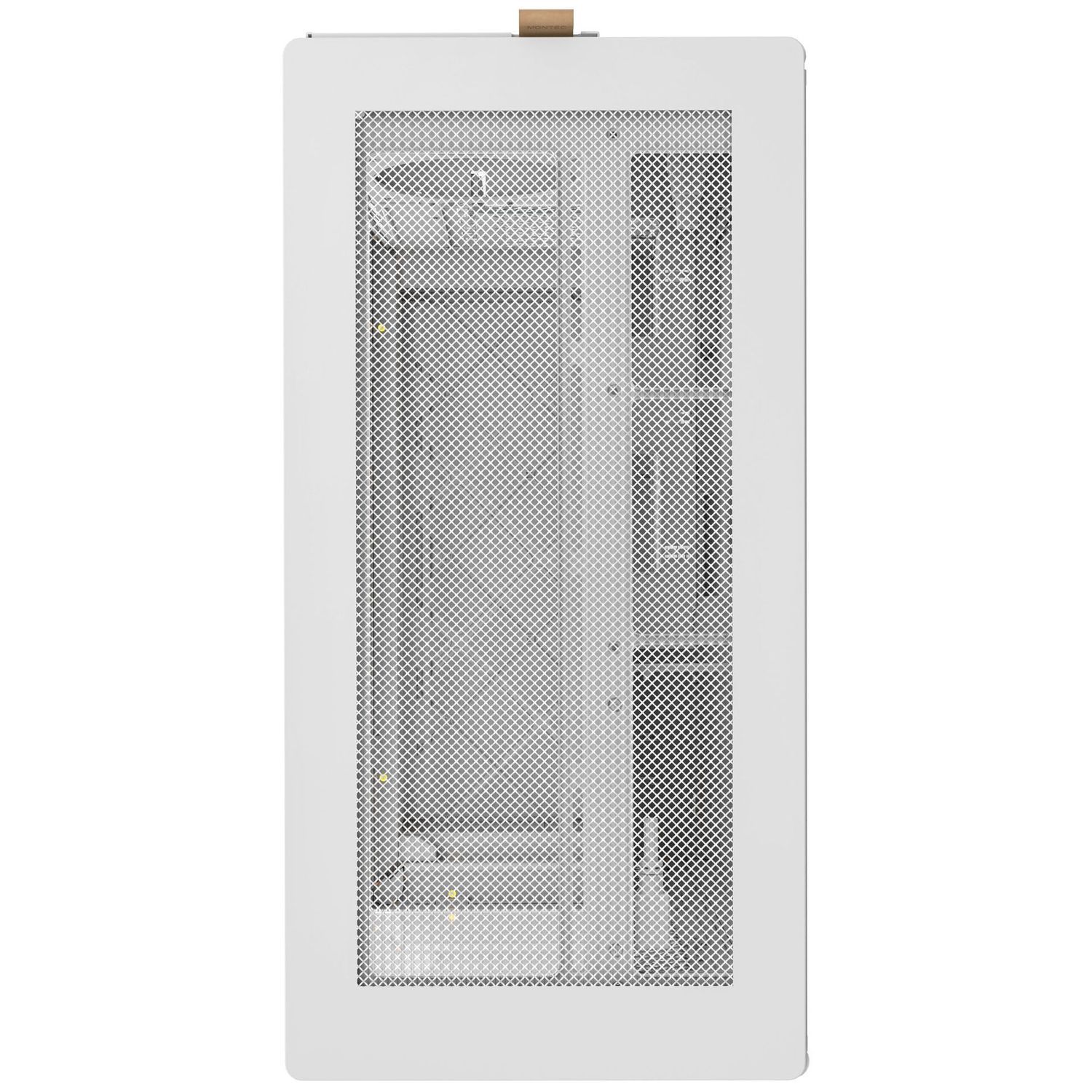 Montech HS02 PC Case, Midi Tower, ATX, Tempered Glass, ARGB - White