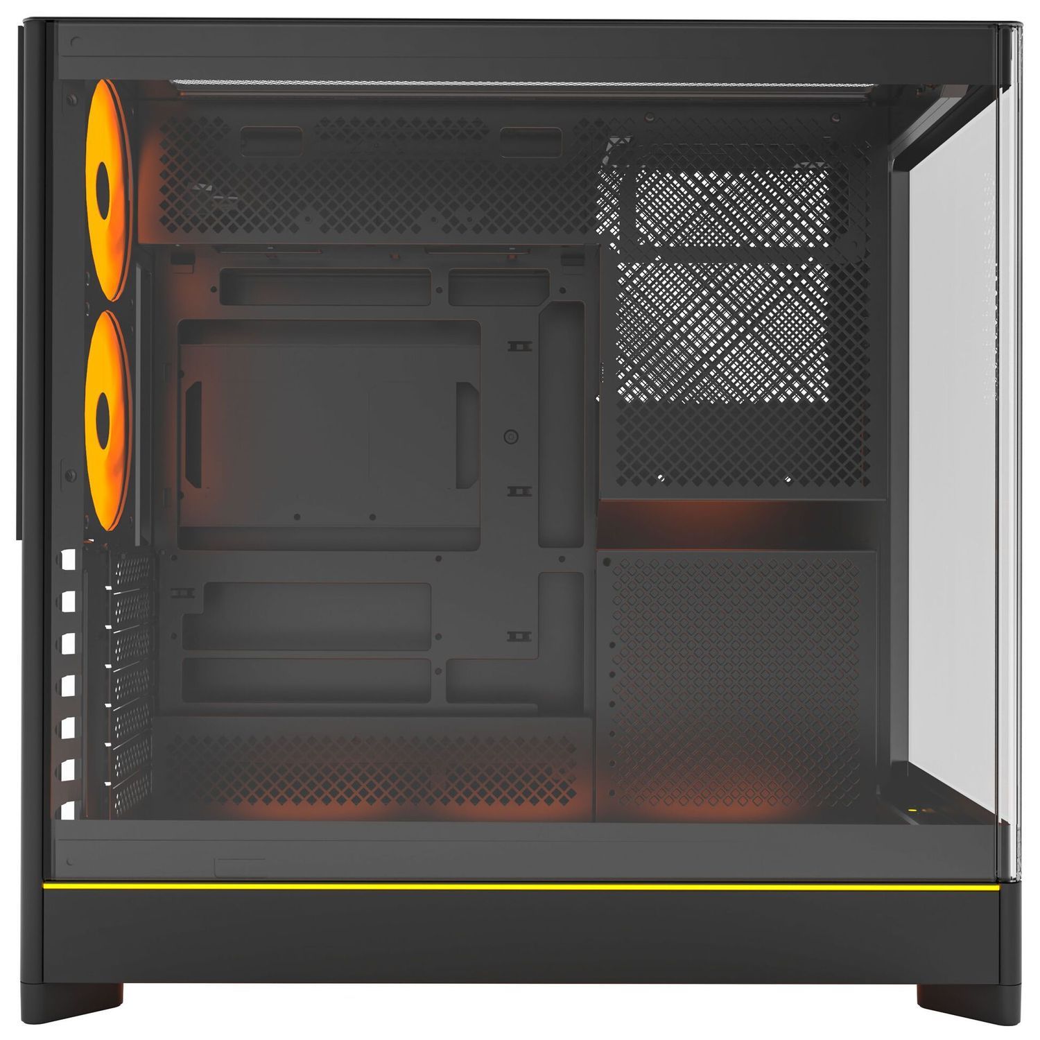 Montech HS02 PRO PC Case, Mid Tower, ATX, Tempered Glass, ARGB - Black