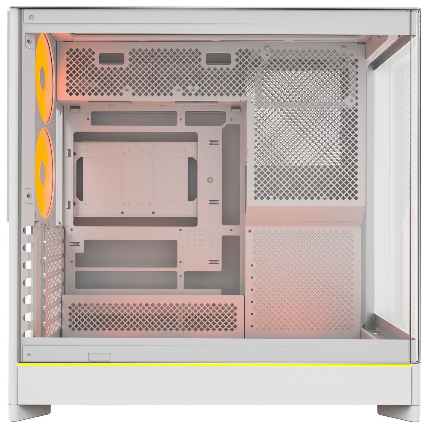 Montech HS02 PRO PC Case, Midi Tower, ATX, Tempered Glass, ARGB - White