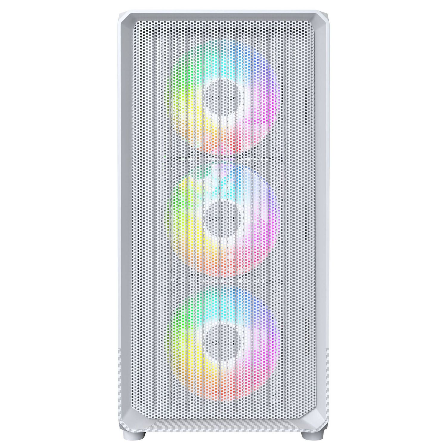 Montech X5M PC Case, Midi-Tower, Micro-ATX, ARGB, Tempered Glass, White