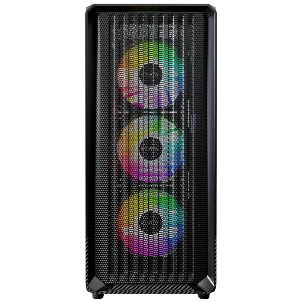 Montech X5 PC Case, Midi-Tower, Micro-ATX, ARGB, Tempered Glass, Black