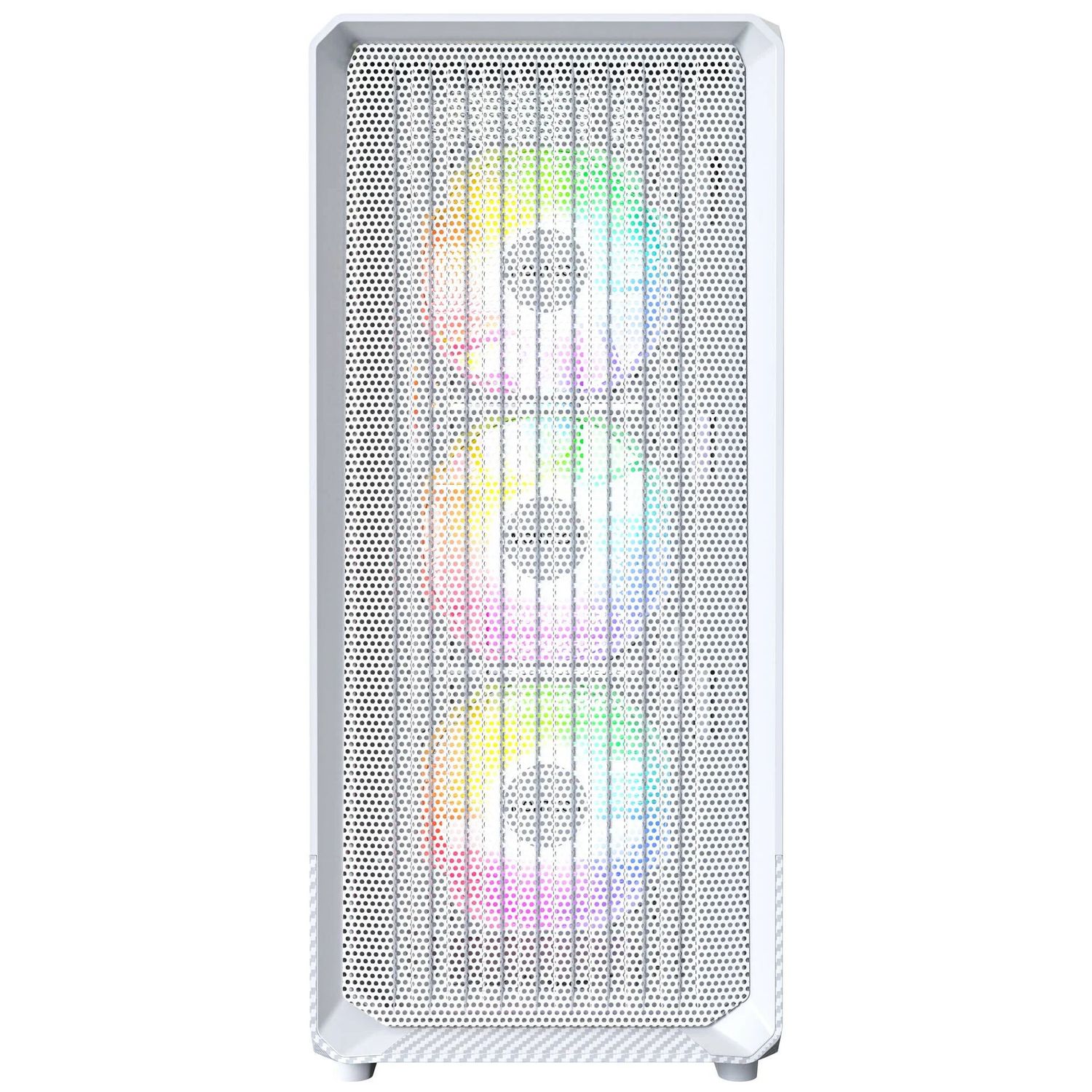 Montech X5 PC Case, Midi-Tower, Micro-ATX, ARGB, Tempered Glass, White