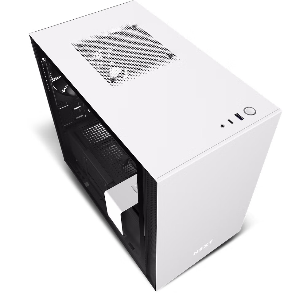 Számítógépház NZXT H210 ITX Fehér/Fekete Edzett üveg