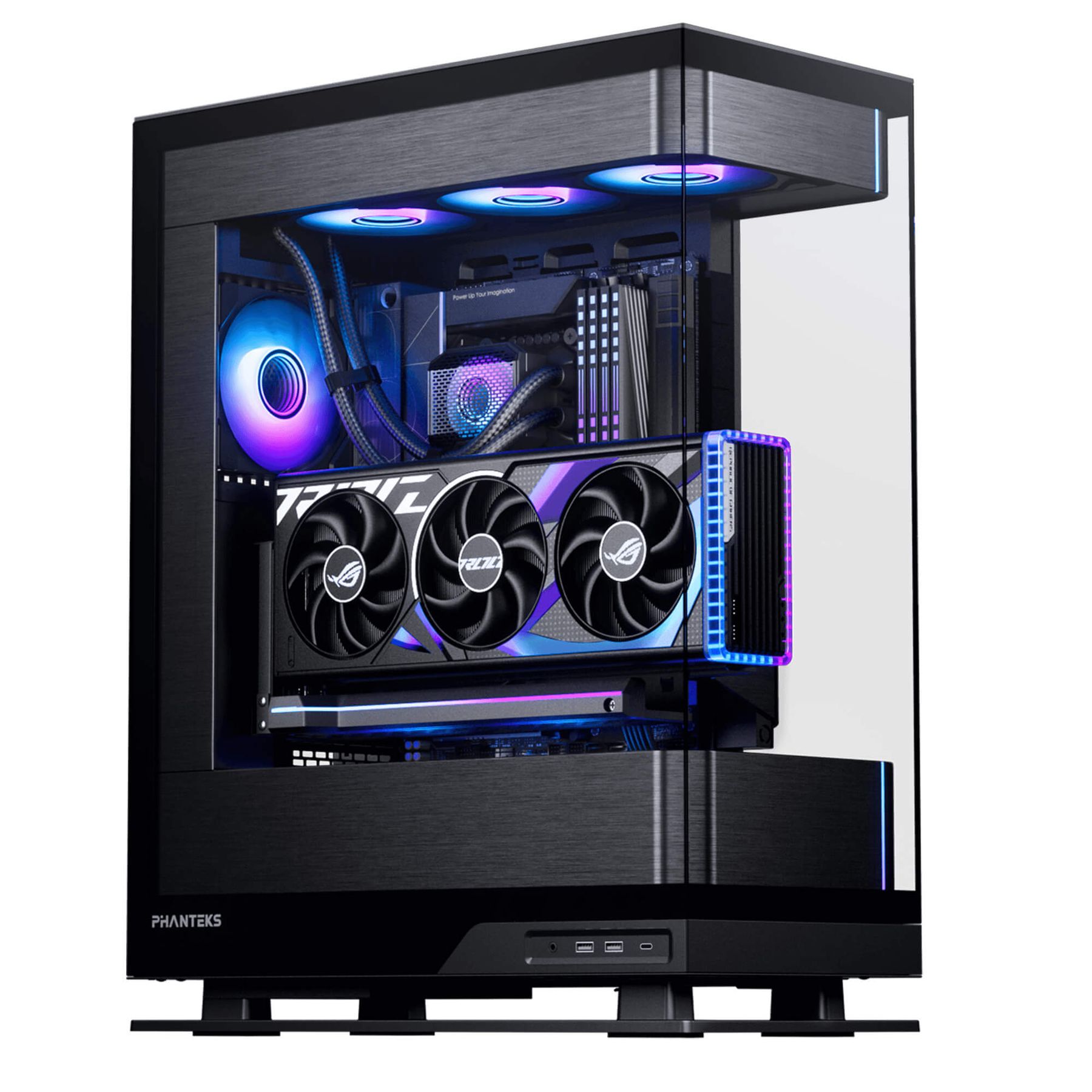 PPHANTEKS Evolv Series X2 Case Tempered Glass Windows, DRGB, Satin Black