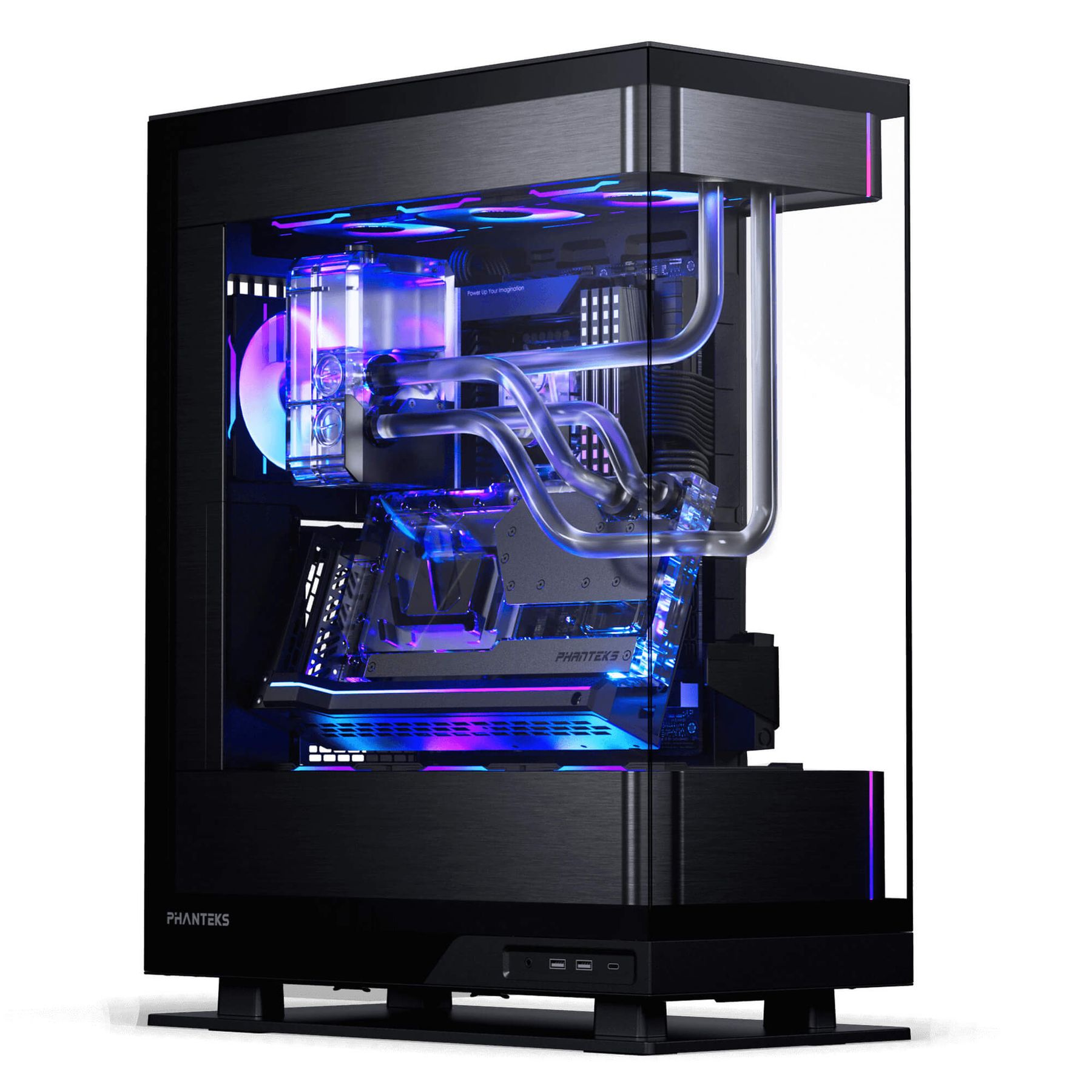 PPHANTEKS Evolv Series X2 Case Tempered Glass Windows, DRGB, Satin Black