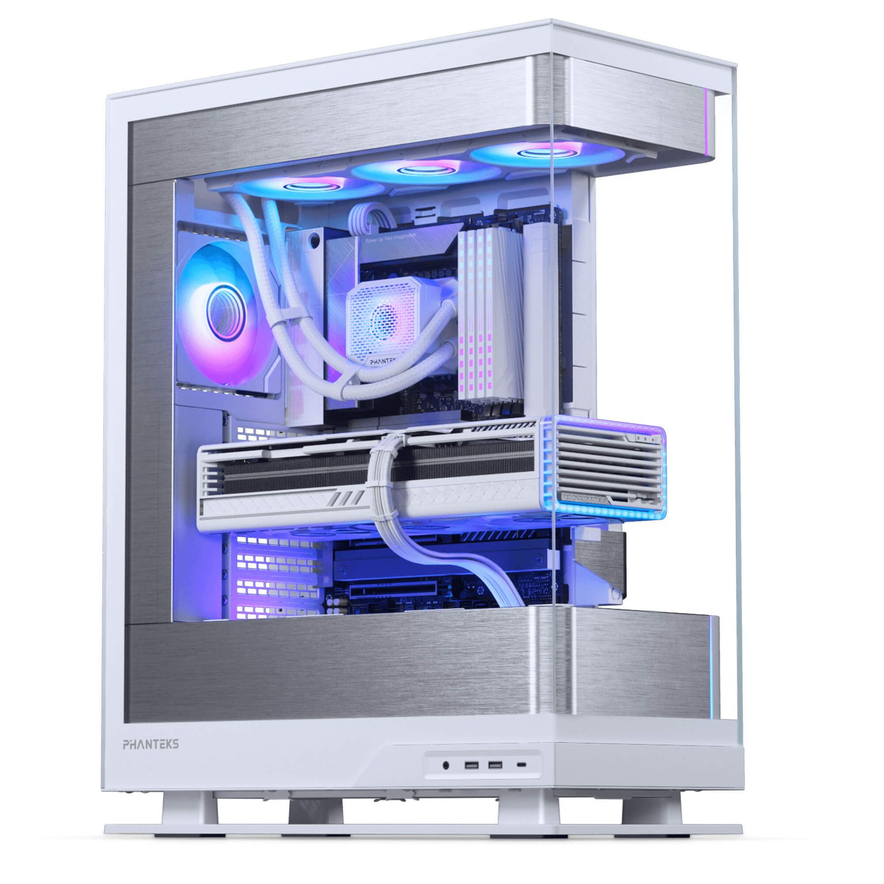 PPHANTEKS Evolv Series X2 Case Tempered Glass Windows, DRGB, White