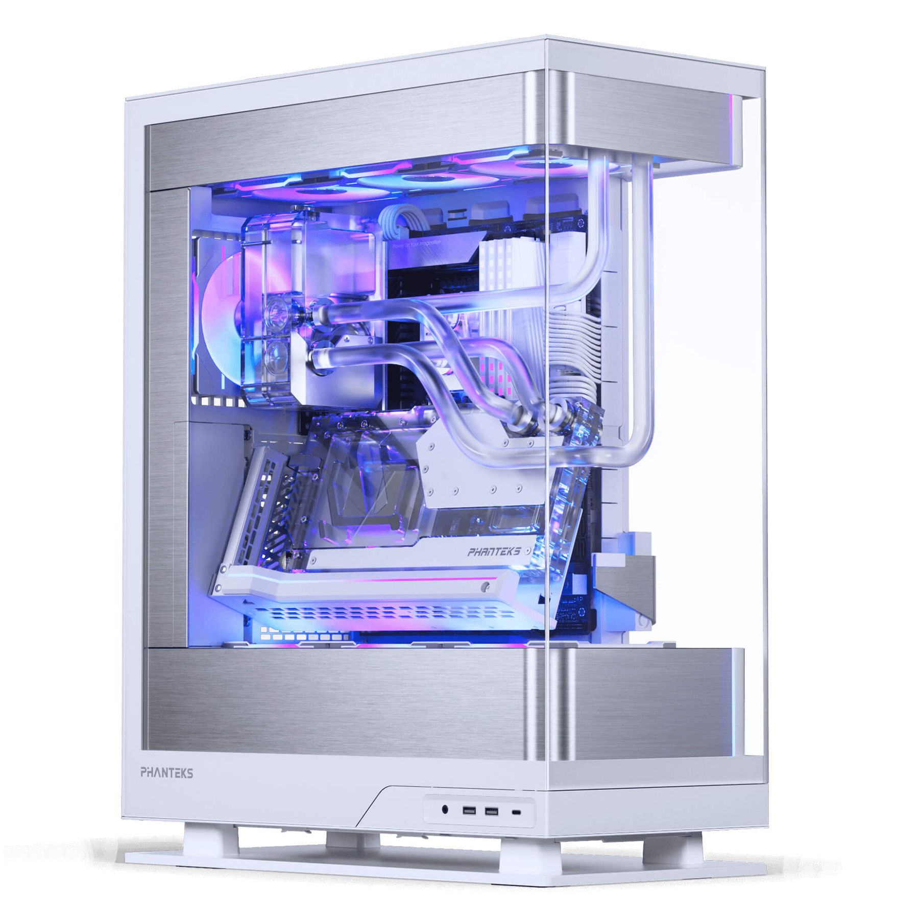 PPHANTEKS Evolv Series X2 Case Tempered Glass Windows, DRGB, White