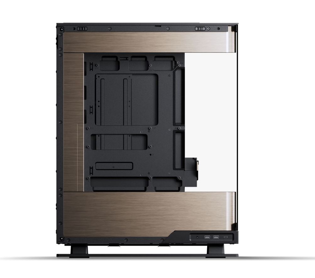 PPHANTEKS Evolv Series X2 Case Tempered Glass Windows, DRGB, Satin Black/Gold