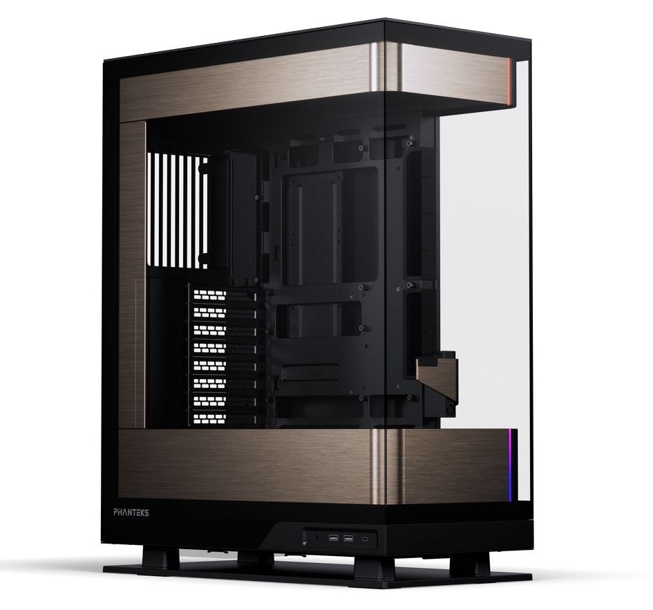 Számítógépház PHANTEKS Evolv Series X2 edzett üveg, DRGB, Fekete/Arany