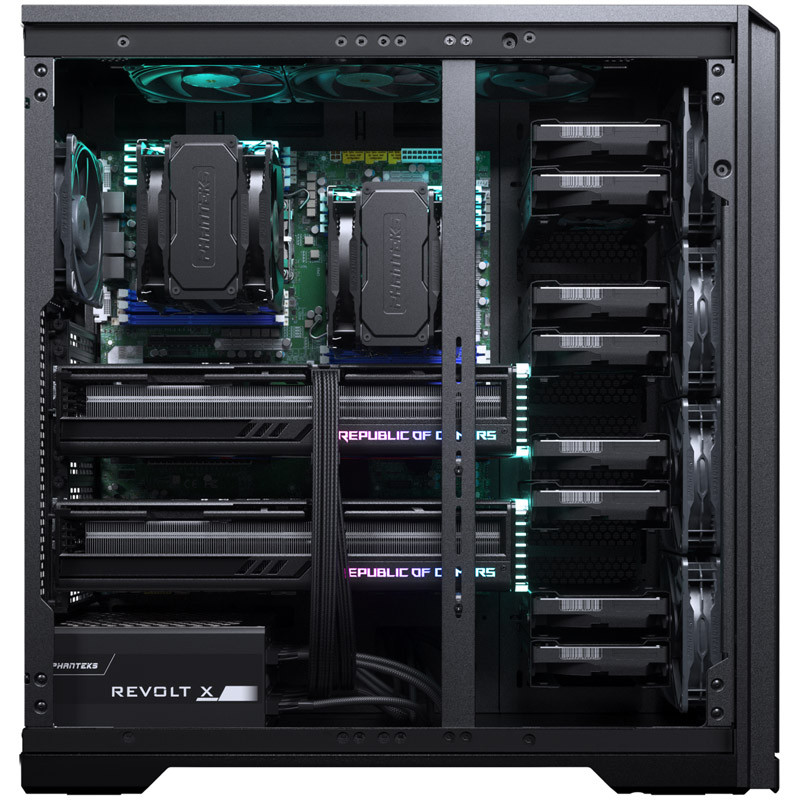 Számítógépház PHANTEKS Enthoo Pro 2 Server XL-EEB , edzett üveg, Fekete