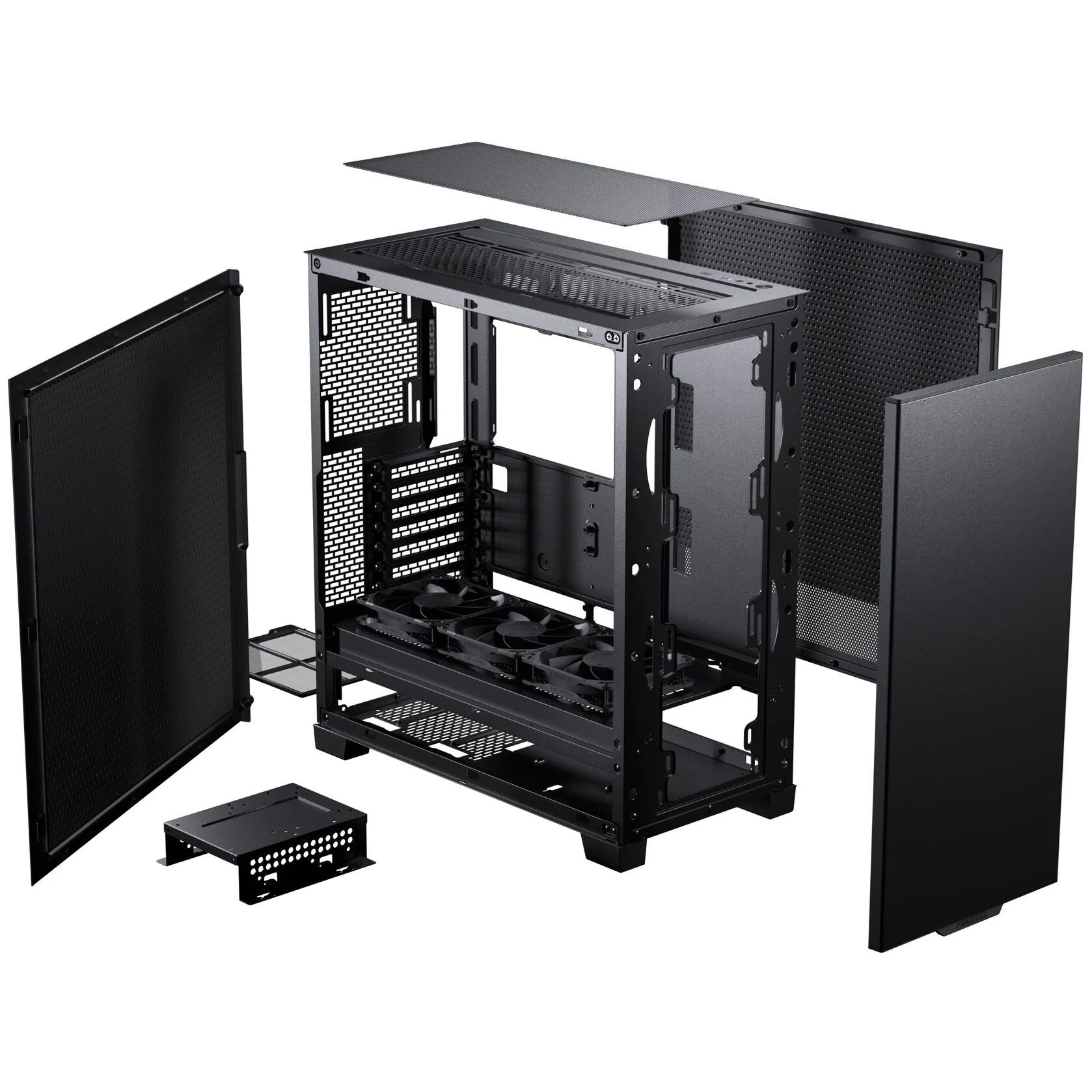 Számítógépház Phanteks XT Pro Ultra, zárt oldalpanellel, 3x120mm venti, fekete