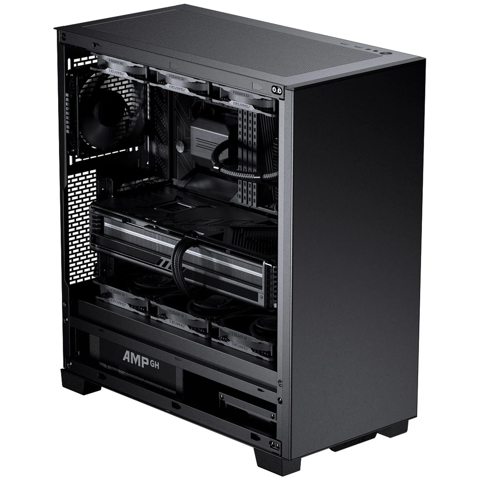 Számítógépház Phanteks XT Pro Ultra, zárt oldalpanellel, 3x120mm venti, fekete