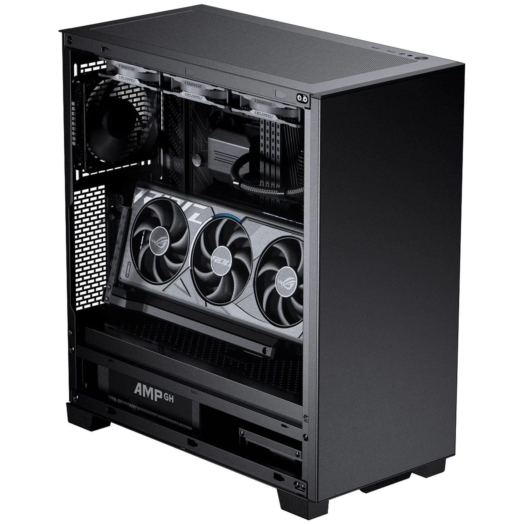 Számítógépház Phanteks XT Pro Ultra, zárt oldalpanellel, 3x120mm venti, fekete