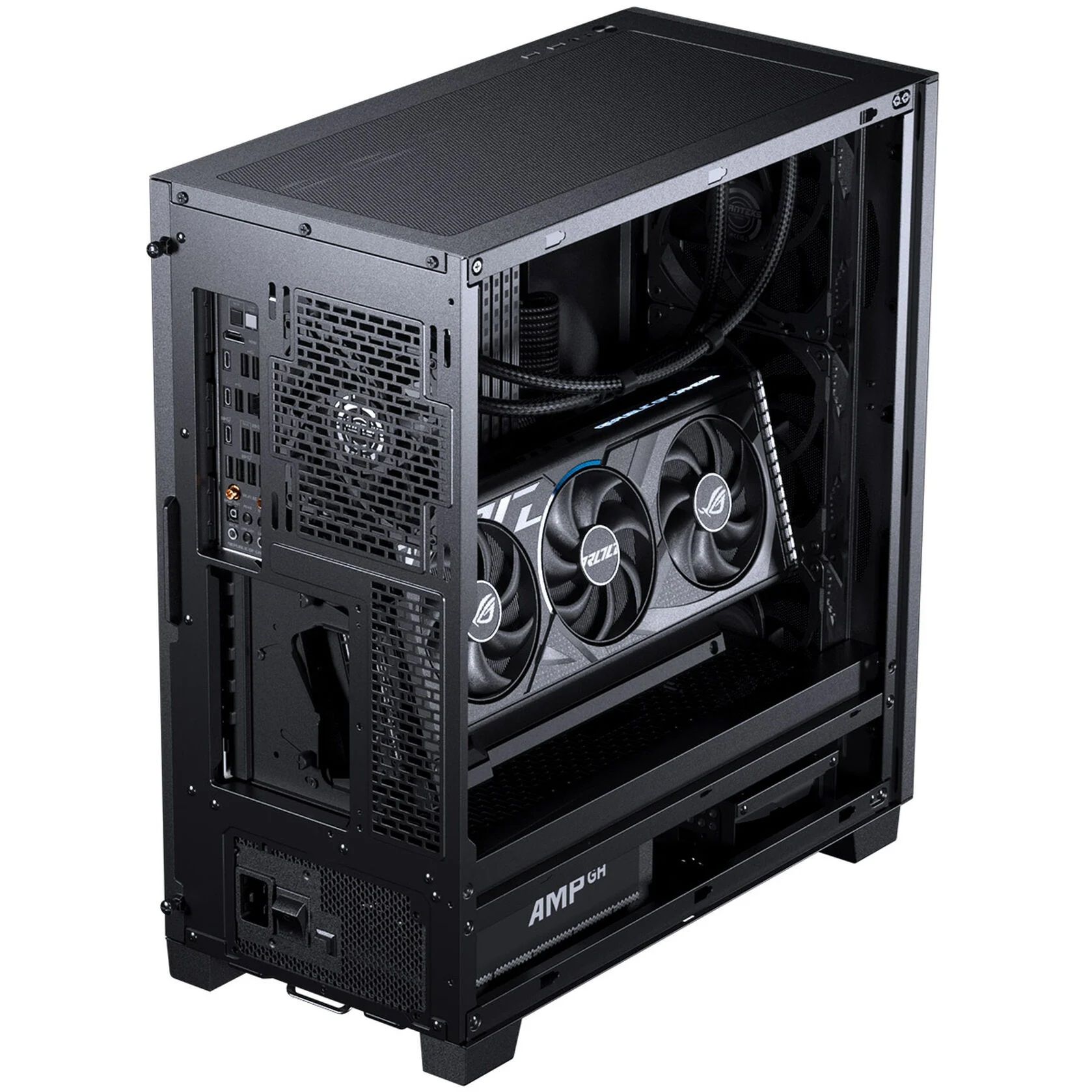 Számítógépház Phanteks XT Pro Ultra, zárt oldalpanellel, 3x120mm venti, fekete