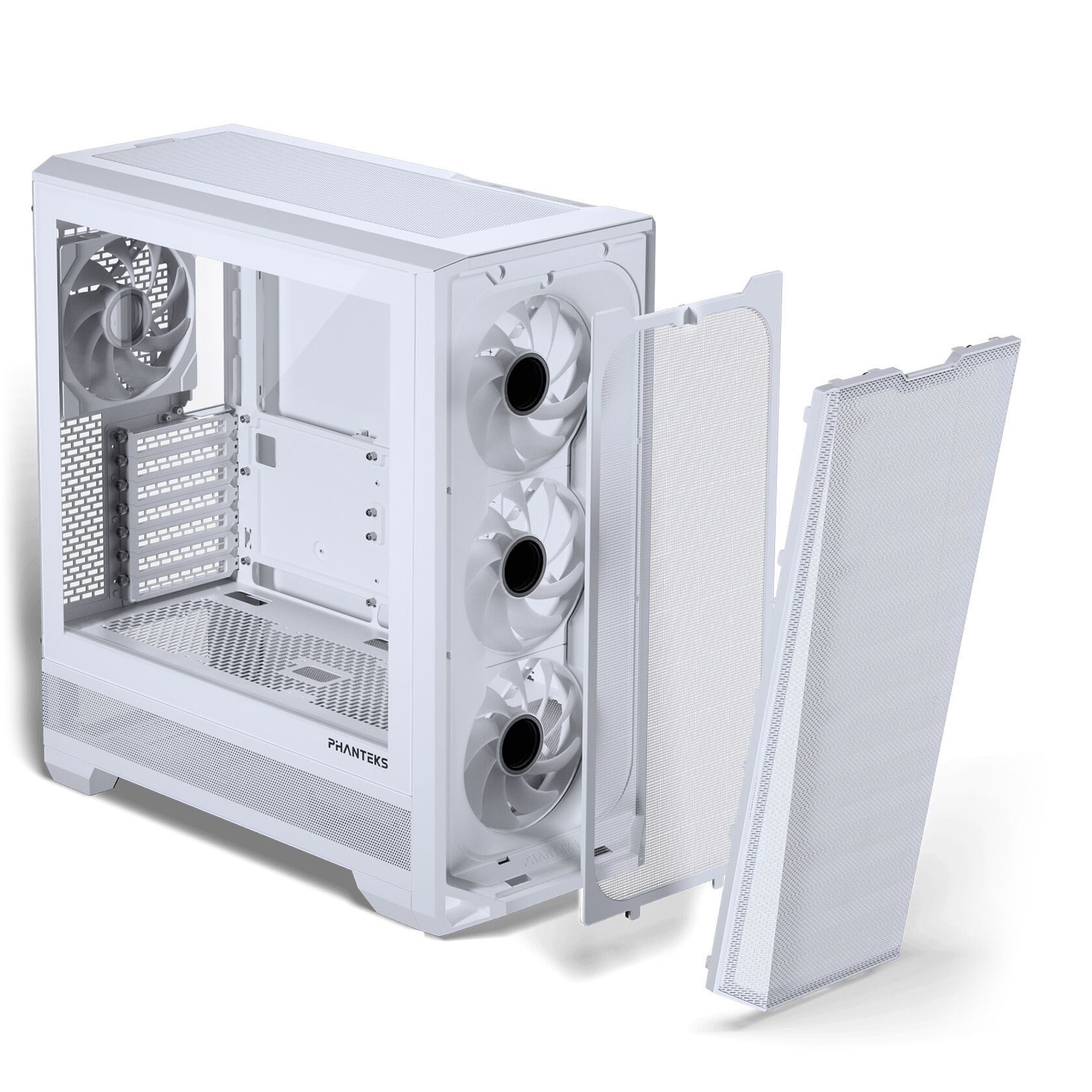 PHANTEKS Eclipse G400A Case, Tempered Glass, 140mm DRGB Fan x 4, Matte White