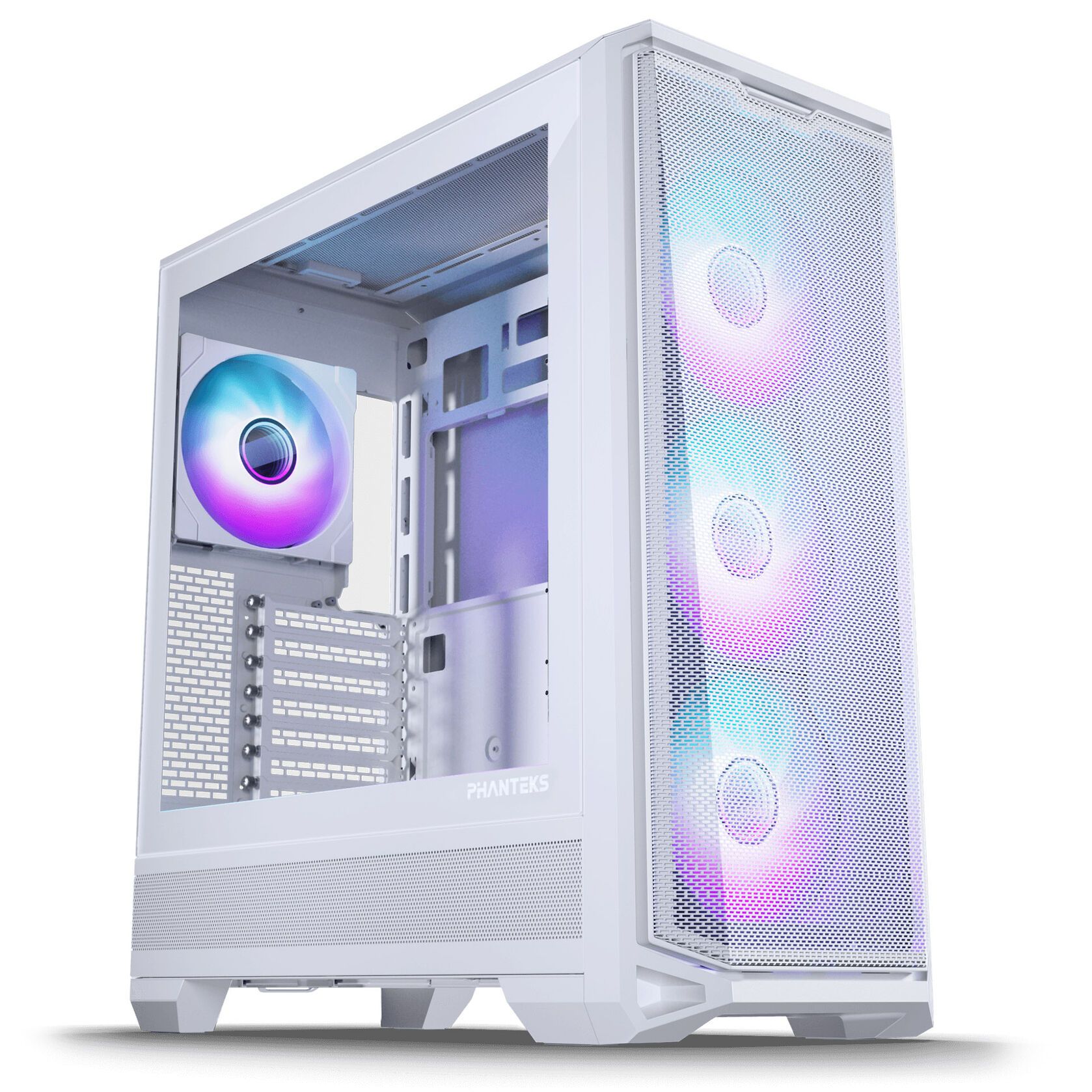 PHANTEKS Eclipse G400A Case, Tempered Glass, 140mm DRGB Fan x 4, Matte White