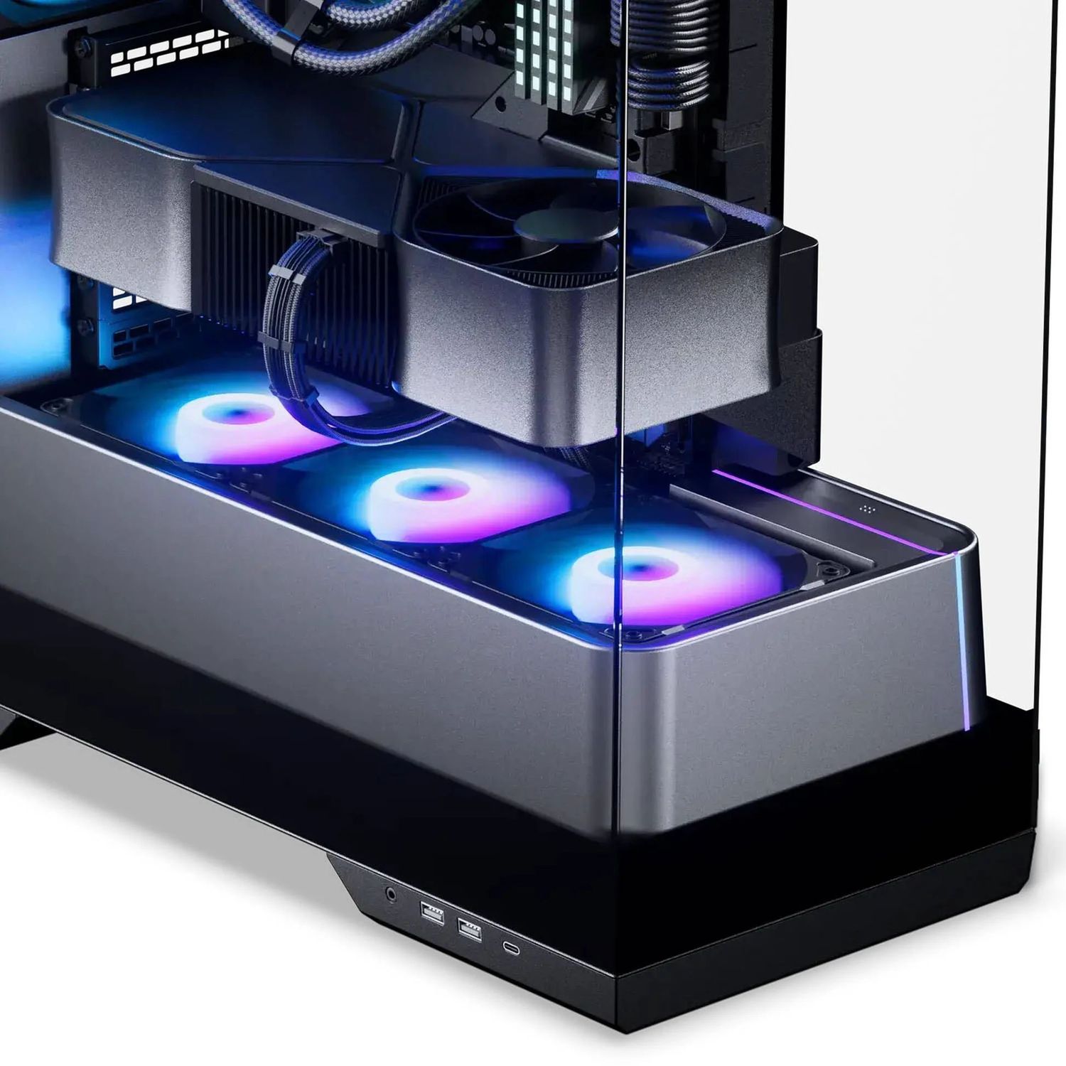 PHANTEKS Evolv S2 PC case, midi tower, E-ATX, RGB, tempered glass - black