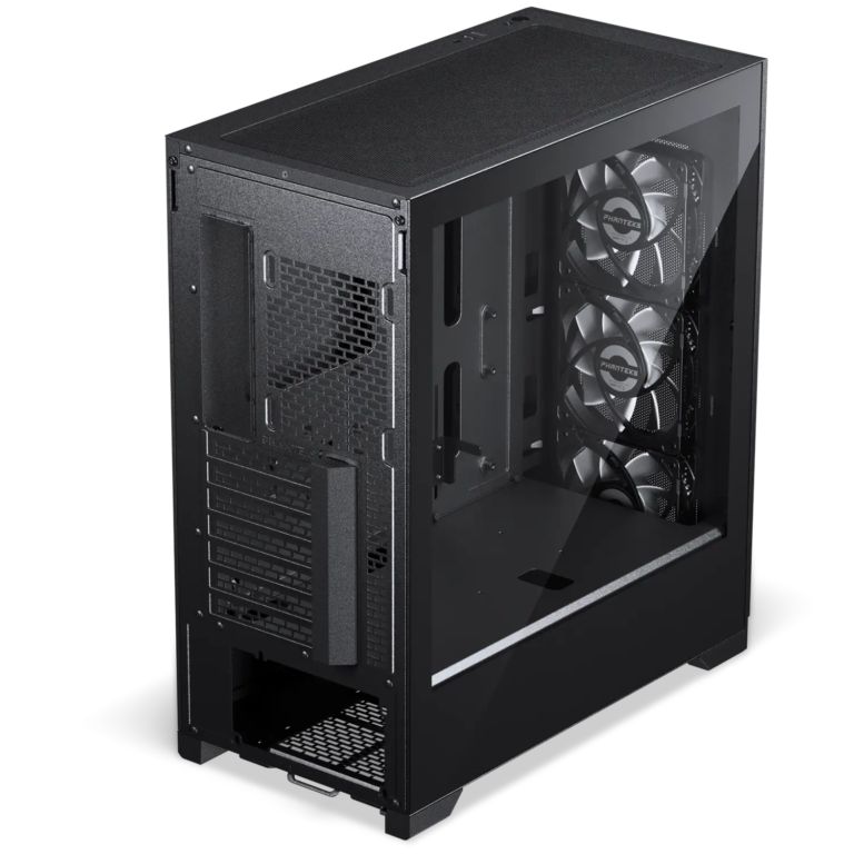 Computer Case PHANTEKS G370A, Tempered Glass, 3 x 120mm DRGB Fan, Black