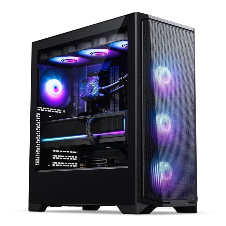 Computer Case PHANTEKS G370A, Tempered Glass, 3 x 120mm DRGB Fan, Black