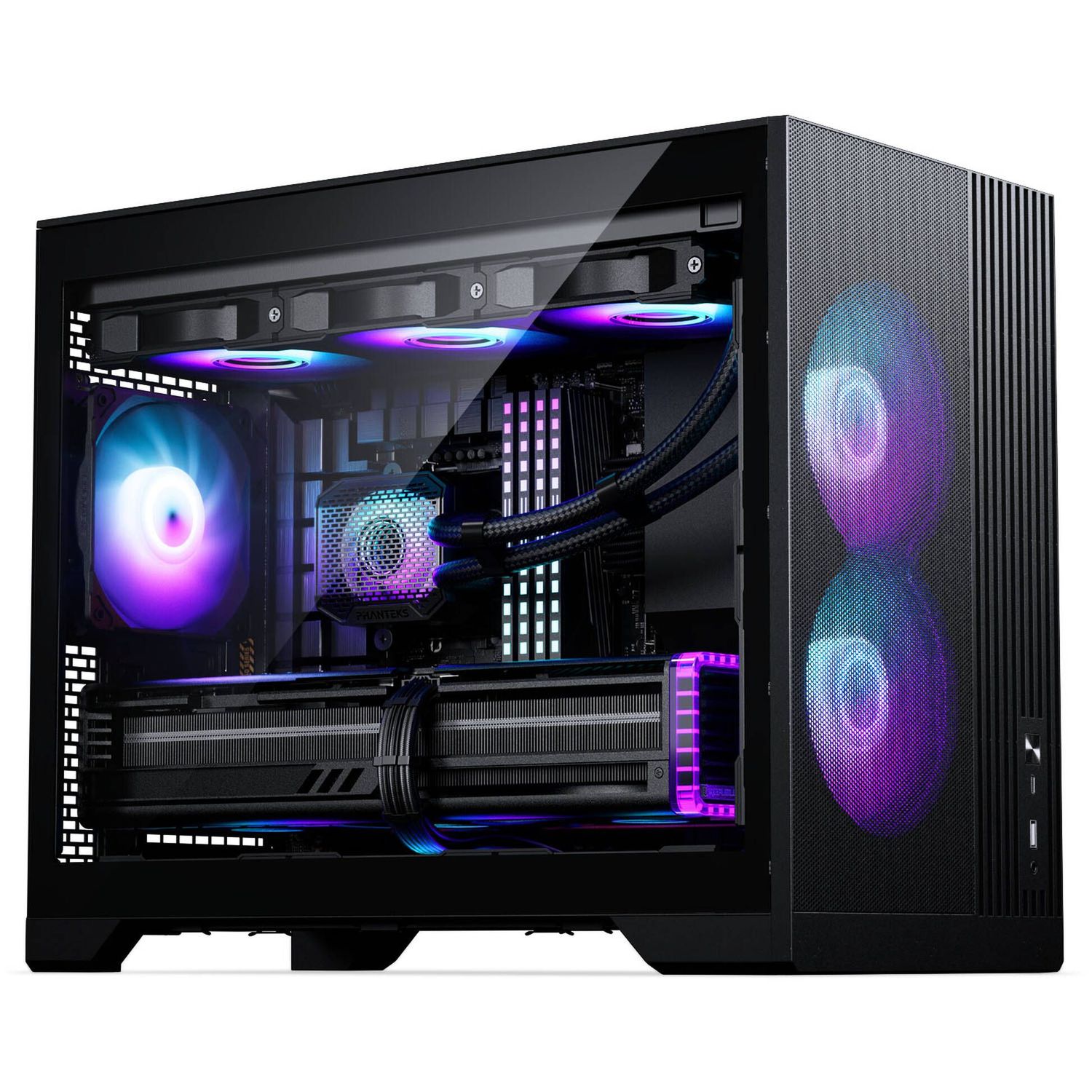 PC Case PHANTEKS XT M3 MATX, 3x DRGB Fans, Tempered Glass, Black