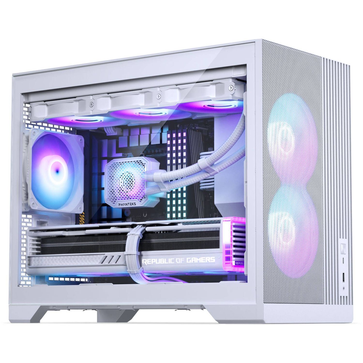 PC Case PHANTEKS XT M3 MATX, 3x DRGB Fans, Tempered Glass, White
