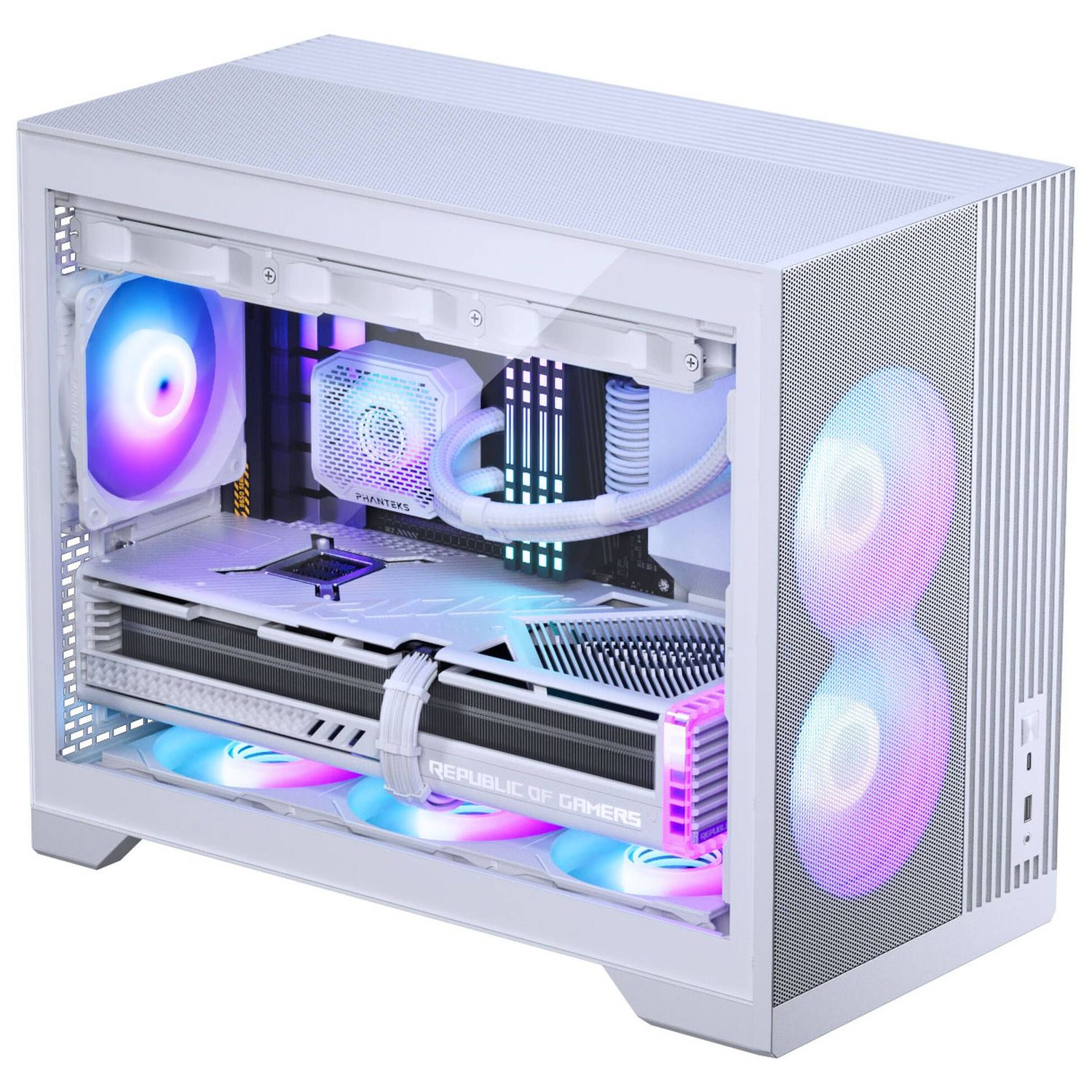 PC Case PHANTEKS XT M3 MATX, 3x DRGB Fans, Tempered Glass, White