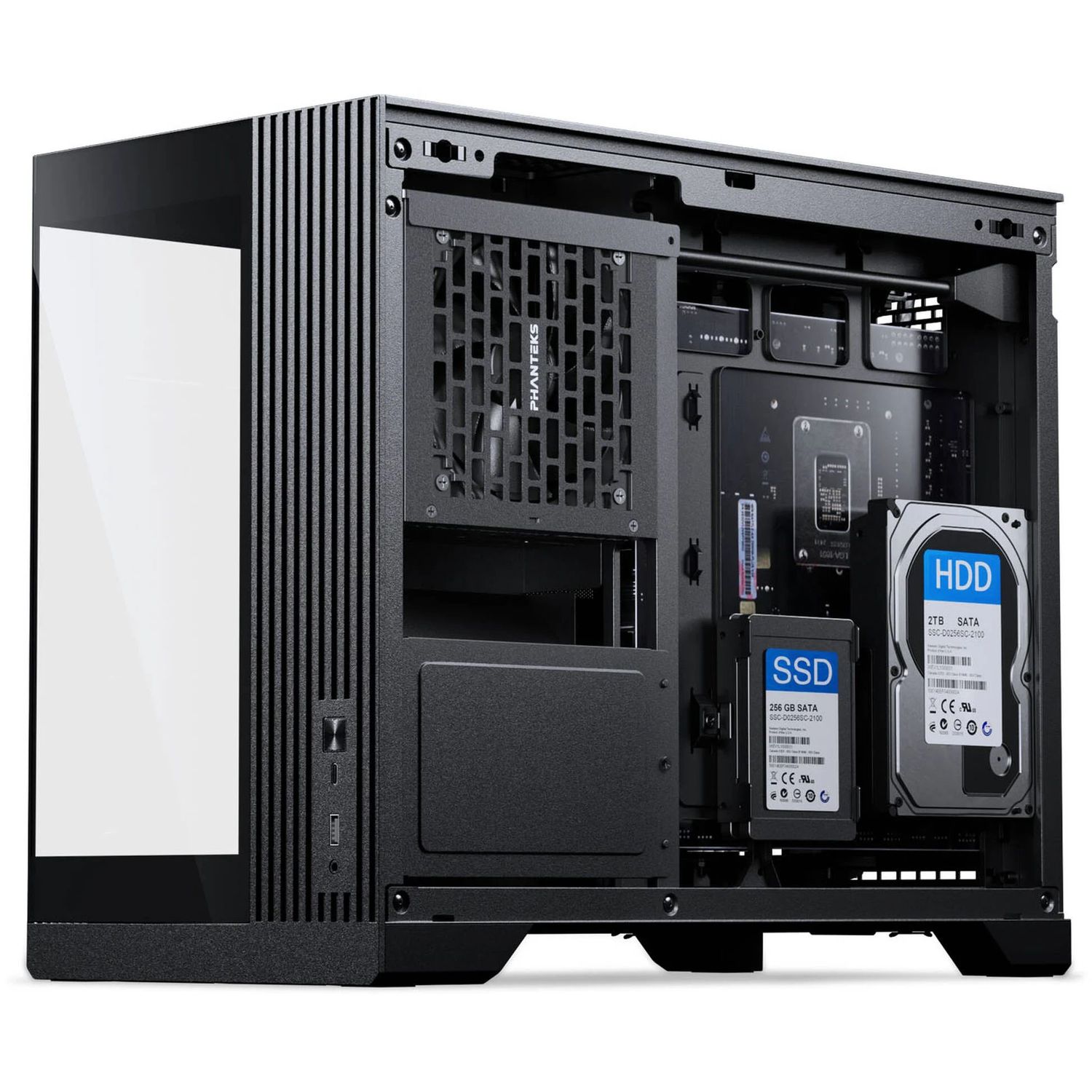 PHANTEKS XT V3 MATX ház, 3 db 120 mm-es ventilátorral, edzett üveg ablak, fekete