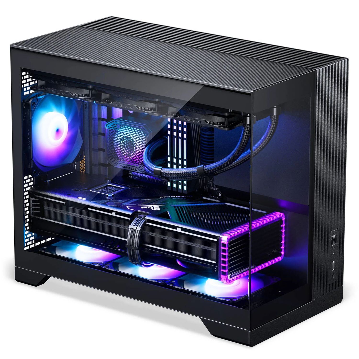 PHANTEKS XT V3 MATX ház, 3 db 120 mm-es ventilátorral, edzett üveg ablak, fekete