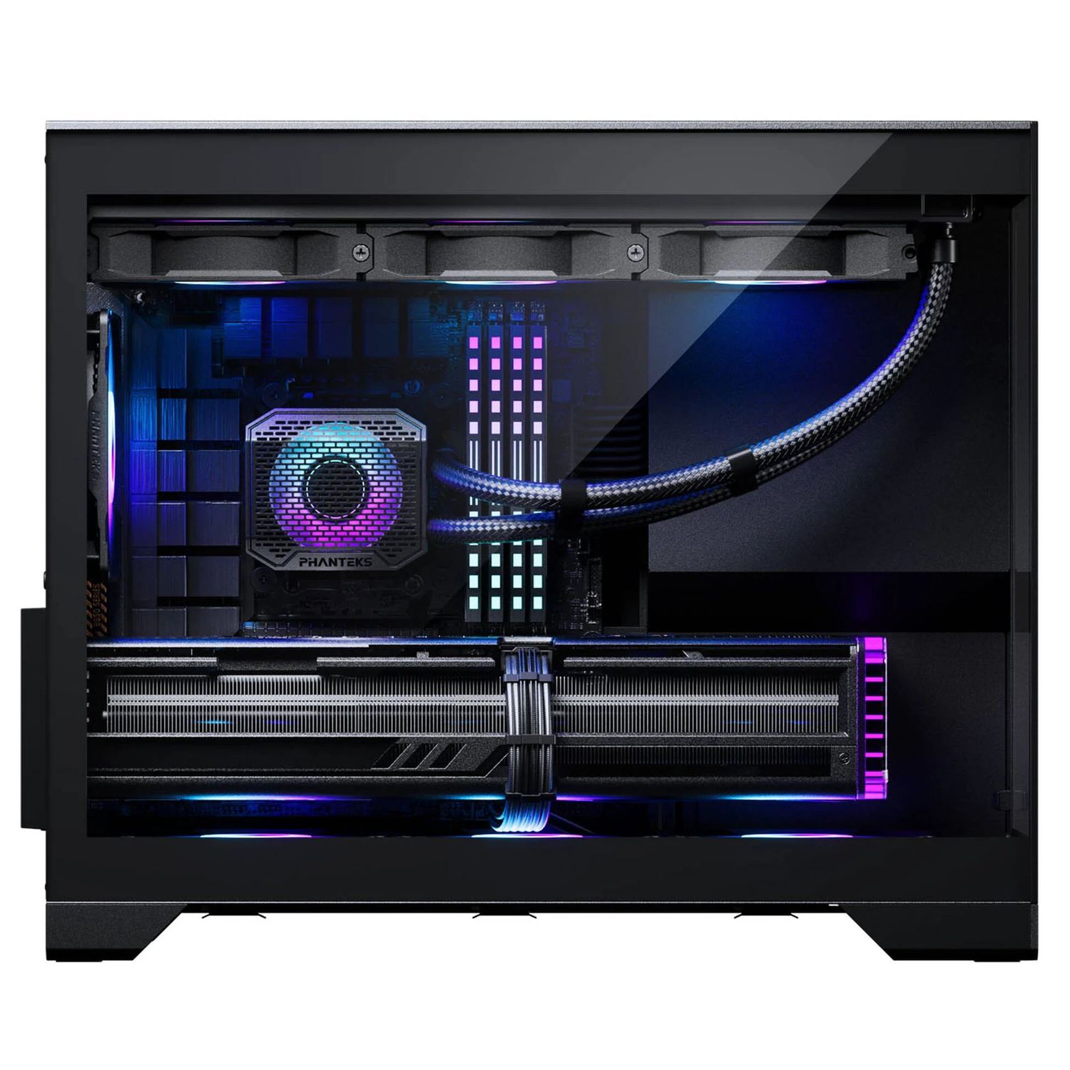 PHANTEKS XT V3 MATX ház, 3 db 120 mm-es ventilátorral, edzett üveg ablak, fekete