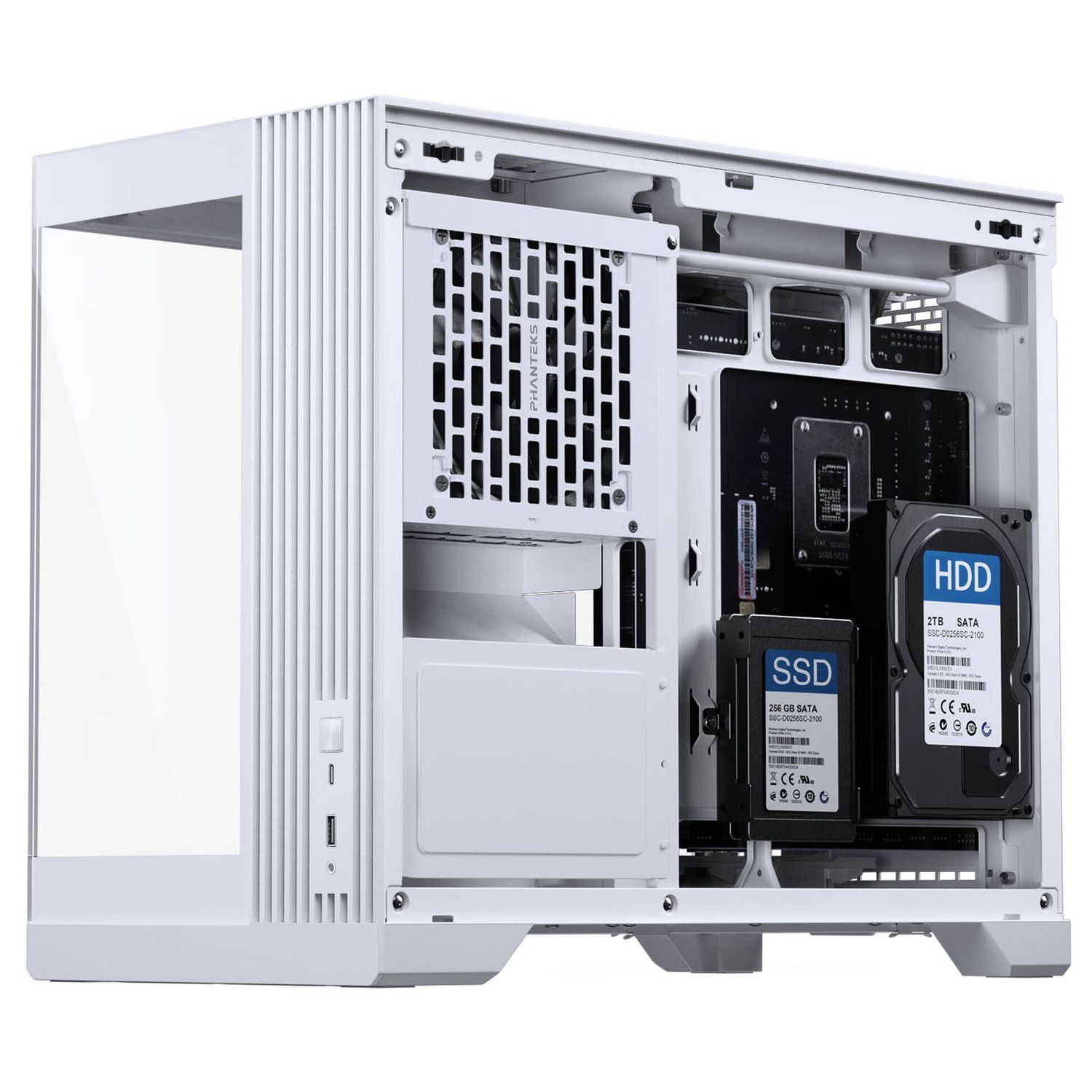 PHANTEKS XT V3 MATX ház, 3 db 120 mm-es ventilátorral, edzett üveg ablak, fehér