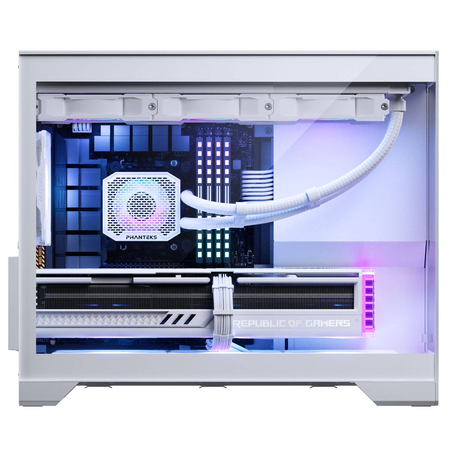 PHANTEKS XT V3 MATX ház, 3 db 120 mm-es ventilátorral, edzett üveg ablak, fehér