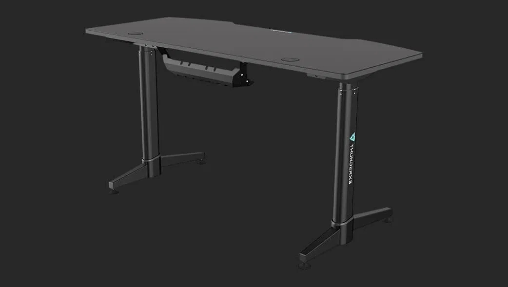 Gamer asztal ThunderX3 ED7 1400 x 600 x 730 - 1230 mm Elektromosan állítható Fekete
