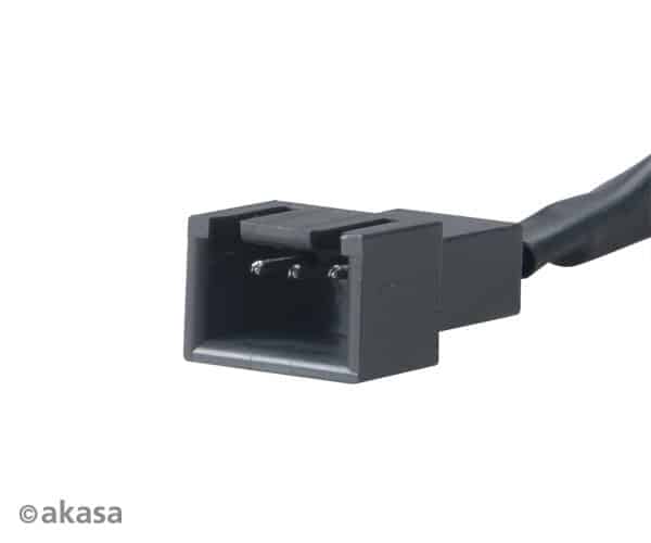 Kábel hűtő Akasa 3-Pin fordulatszám csökkentő (-20%) 8cm