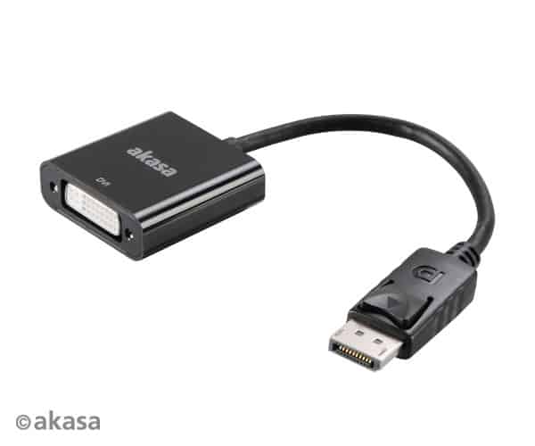 Cable DisplayPort transformer Akasa DisplayPort - DVI 1080p Black Passive