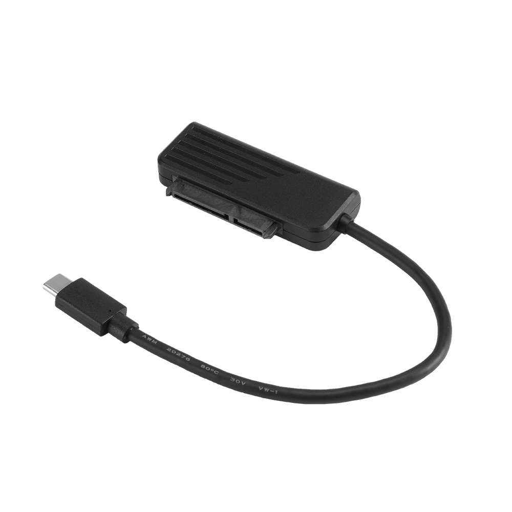 Átalakító Akasa USB3.1 Type-c to 2.5" Sata+táp Fekete