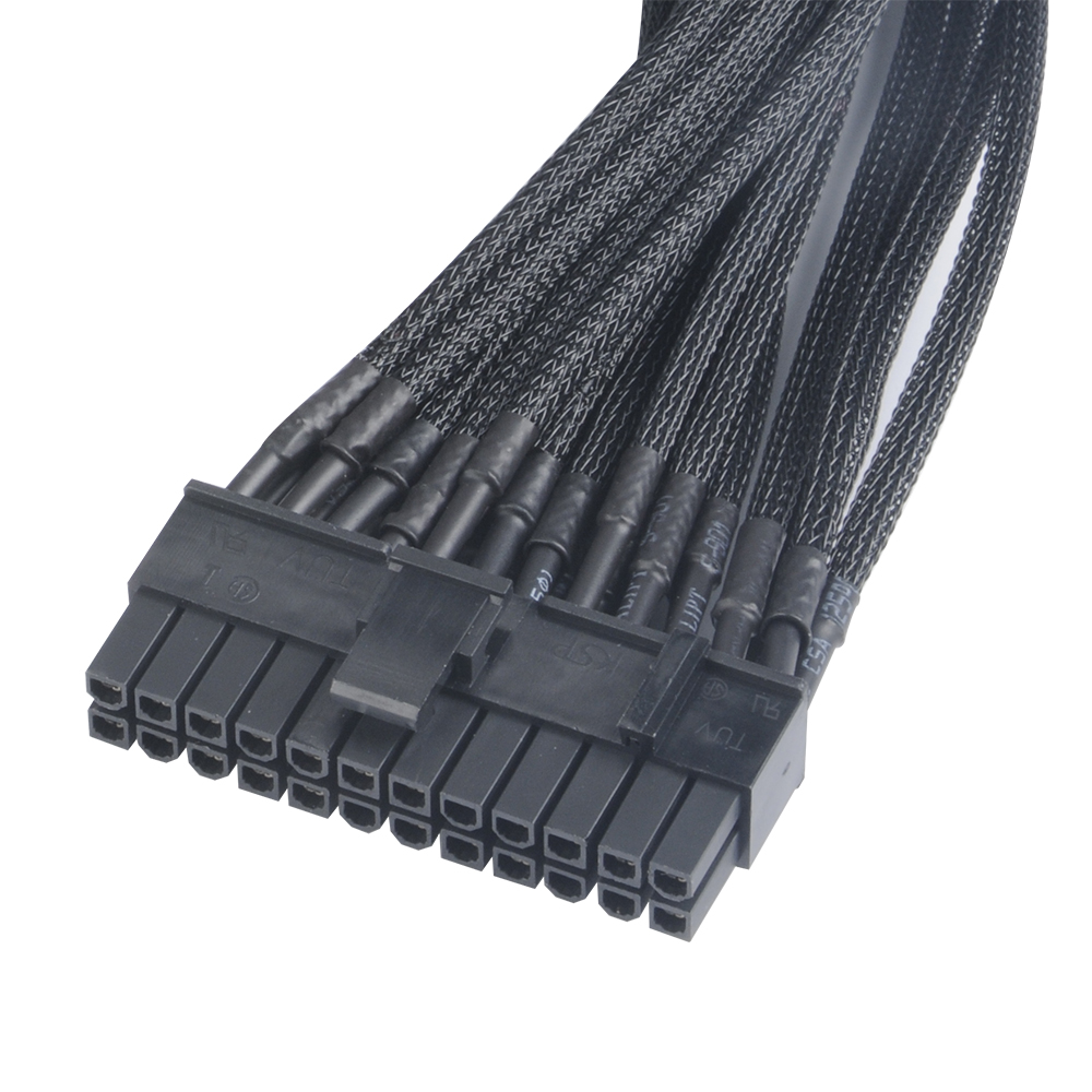 Kábel Akasa Flexa P24 24pin ATX hosszabbító 40cm harisnyázott fekete