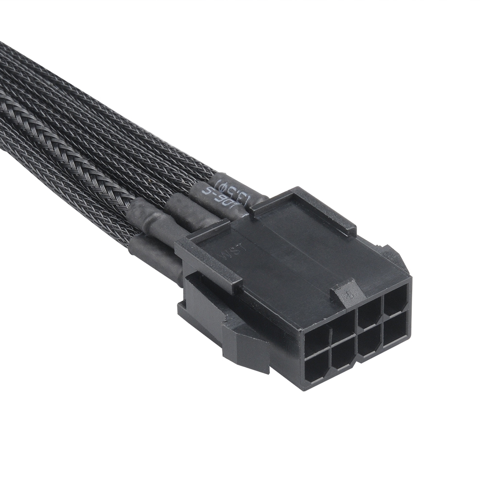 Kábel Akasa Flexa V8 8pin VGA hosszabbító 40cm harisnyázott fekete