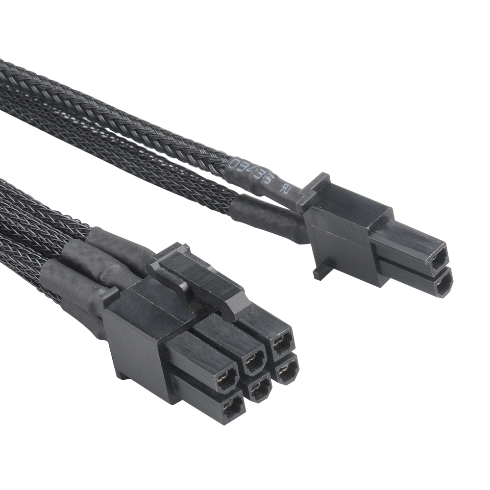 Kábel Akasa Flexa V8 8pin VGA hosszabbító 40cm harisnyázott fekete