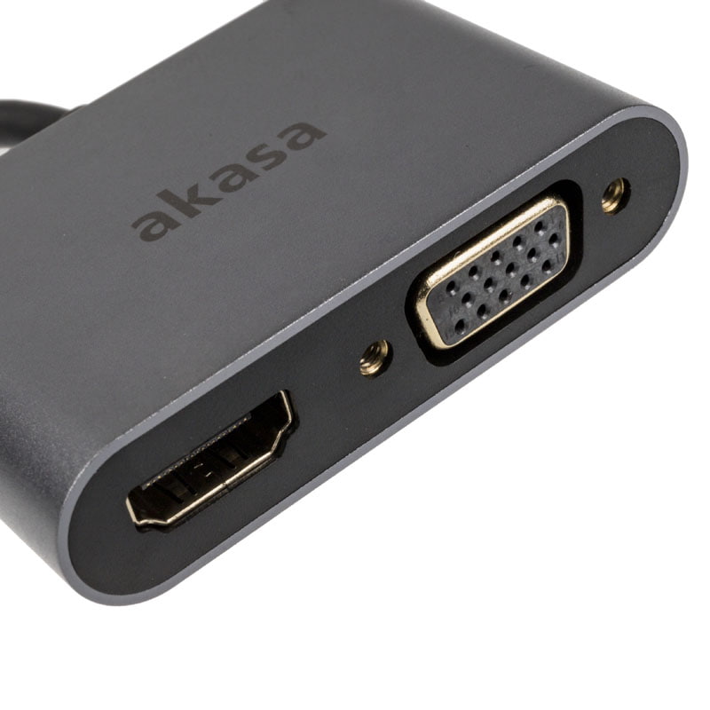 Kábel USB Átalakító Akasa USB 3.1 Type-C (Male) - D-Sub + HDMI Adapter