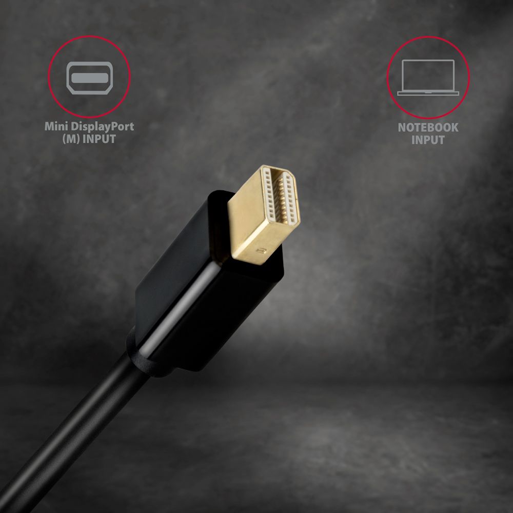 Cable Axagon RVDM-HI14C2 Mini DP > HDMI Cable 1.8 m, 4K/30Hz