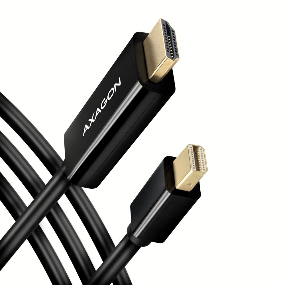 Kábel Axagon RVDM-HI14C2 Mini DP > HDMI kábel 1.8m, 4K/30Hz