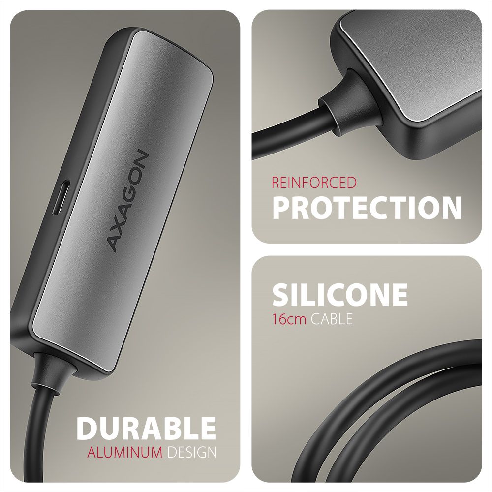 Adapter Axagon RVC-HI8KPD USB-C > HDMI 2.1, 8k/60Hz, PD100W, HDR10+